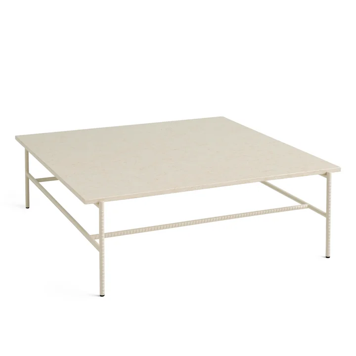HAY - Rebar Coffee Table, 100 x 104 cm, marbre beige / albâtre