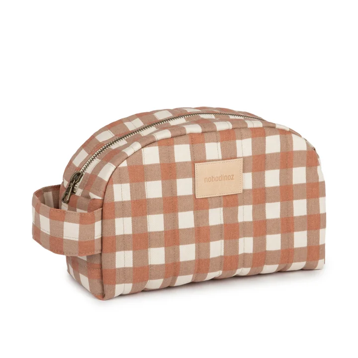 Hyde Park Trousse de toilette, terracotta checks de Nobodinoz