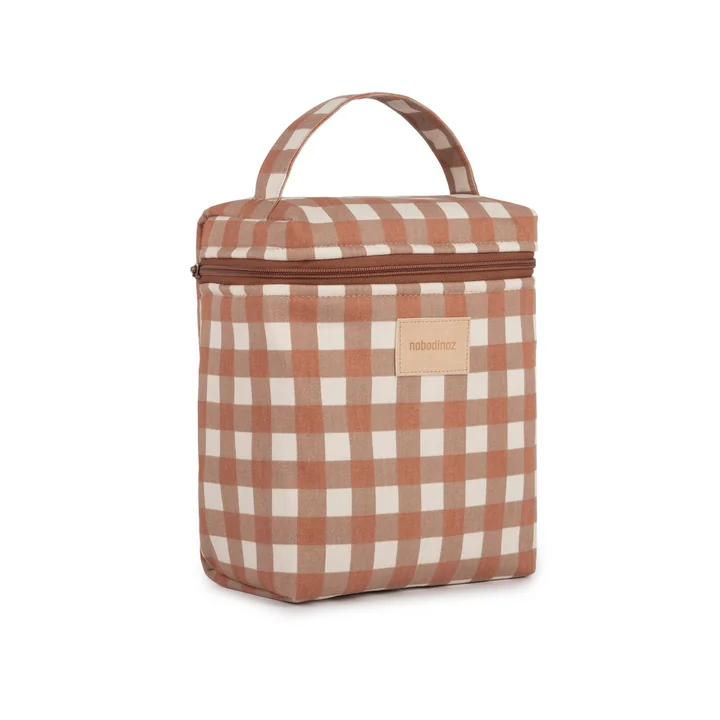 Hyde Park Lunch Bag, terracotta checks de Nobodinoz