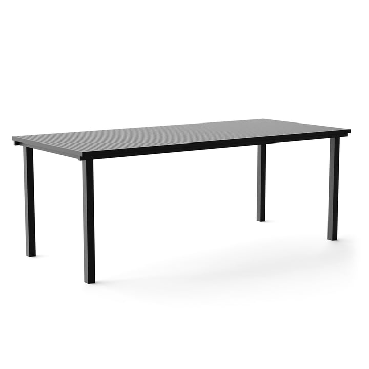 Dining Table, rectangulaire, 200 x 90 cm, noir (RAL 9011) de NINE