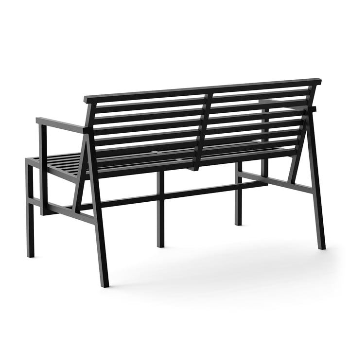 Dining Banc de jardin 125 x 75 cm, noir (RAL 9011) de NINE