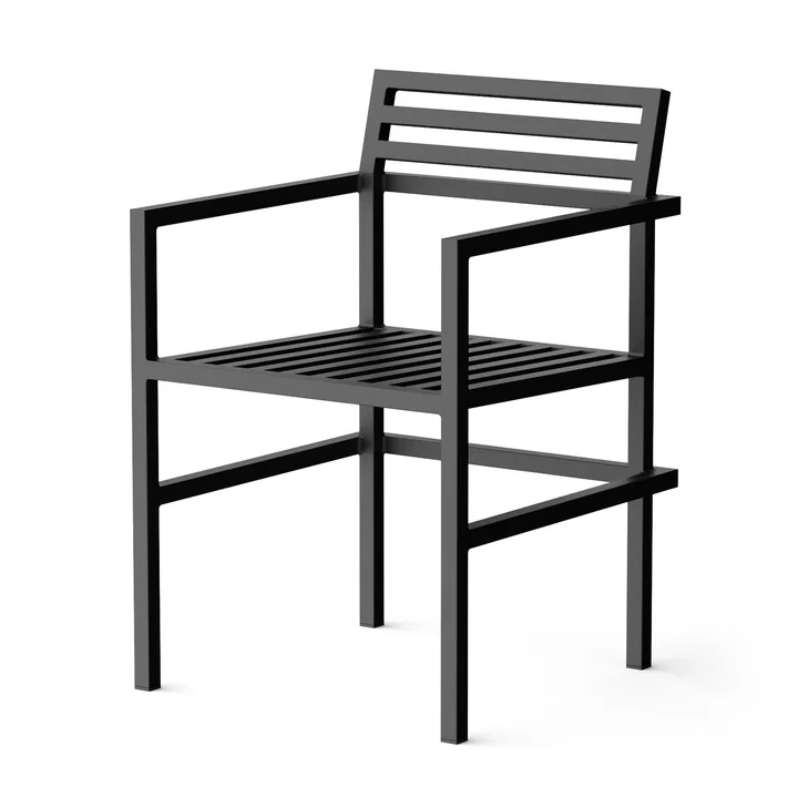 Outdoor Dining Armchair, noir (RAL 9011) de NINE