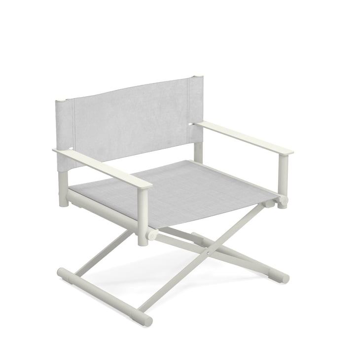 Chaise de jardin de Emu dans la finition blanc / blanc-gris