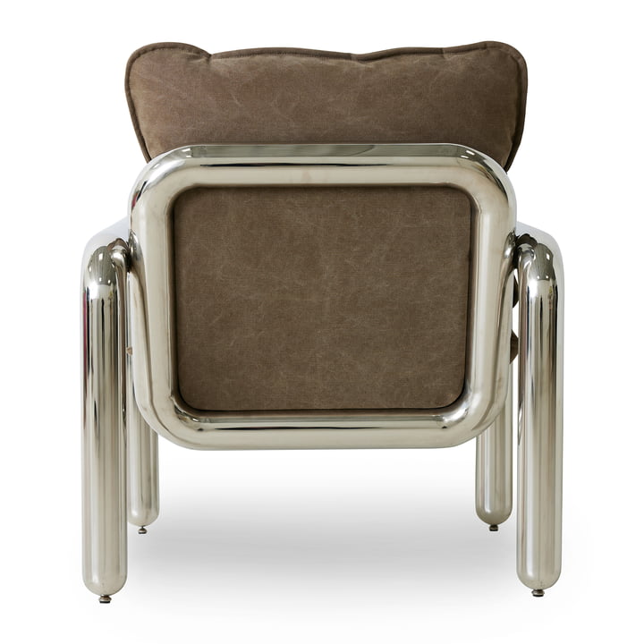 Chrom - Fauteuil lounge, canvas- marron de HKliving