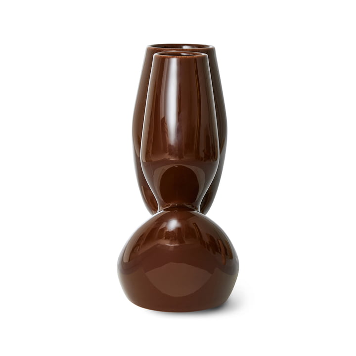 Vase en céramique Organic, L, espresso de HKliving