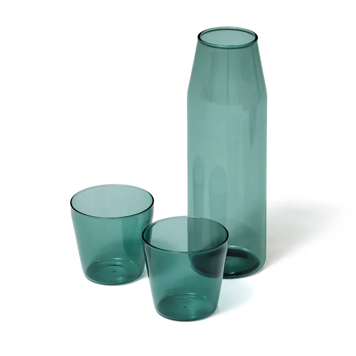 Milk Set carafe + verre à boire (set de 2), aqua de NINE
