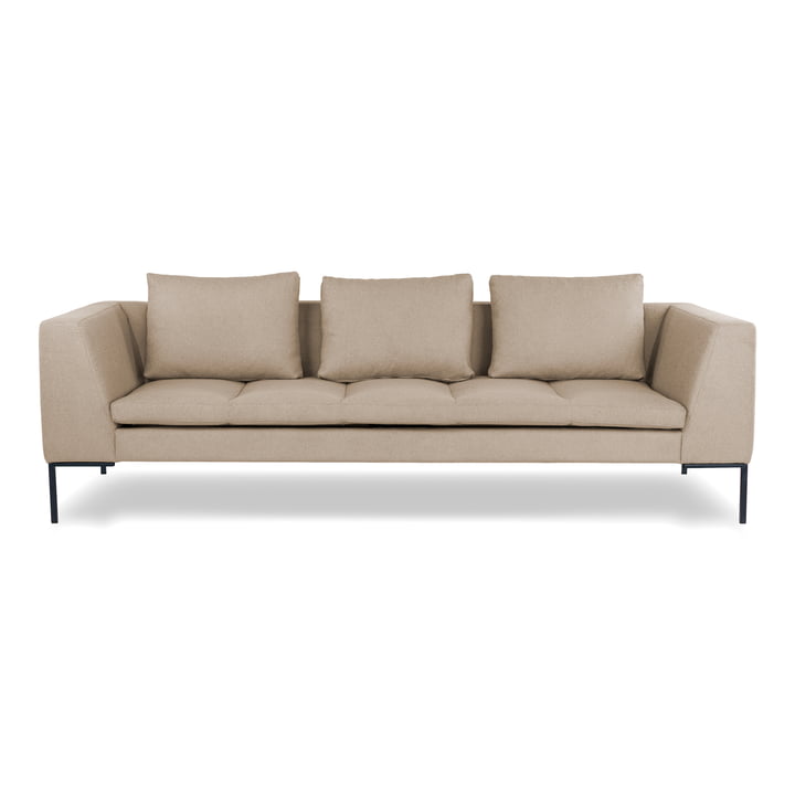 Rikke Canapé 3 places, 244 x 106 cm, beige (Enna Beige 1060) de Nuuck