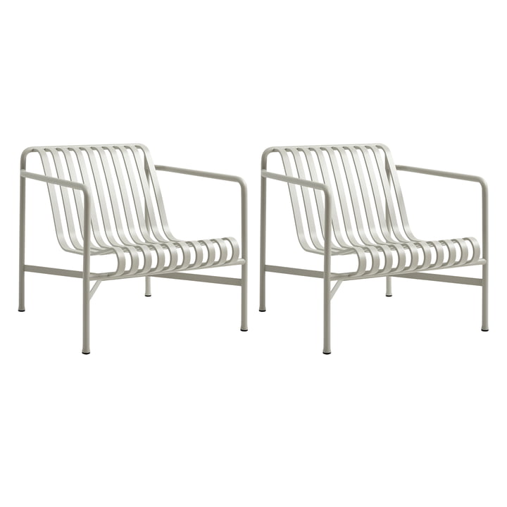Hay - Palissade Lounge Chair Low , gris clair (set de 2)