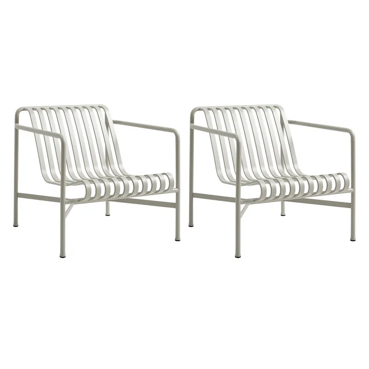 HAY - Palissade Lounge Chair Low , gris clair (set de 2)