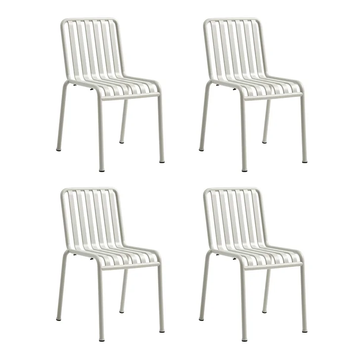HAY - Palissade Chaise, gris clair (lot de 4)