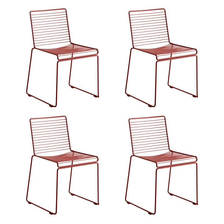 HAY - Hee Dining Chair, rouille (set de 4)