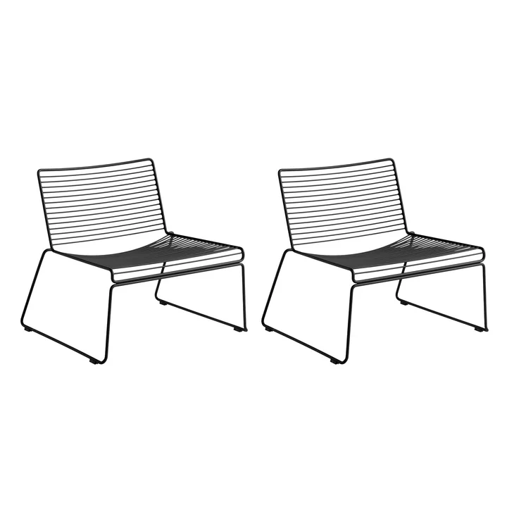HAY - Hee Lounge Chair , noir (set de 2)