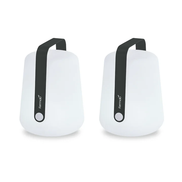 Fermob - Balad Lampe à LED rechargeable, H 25 cm, anthracite (lot de 2)