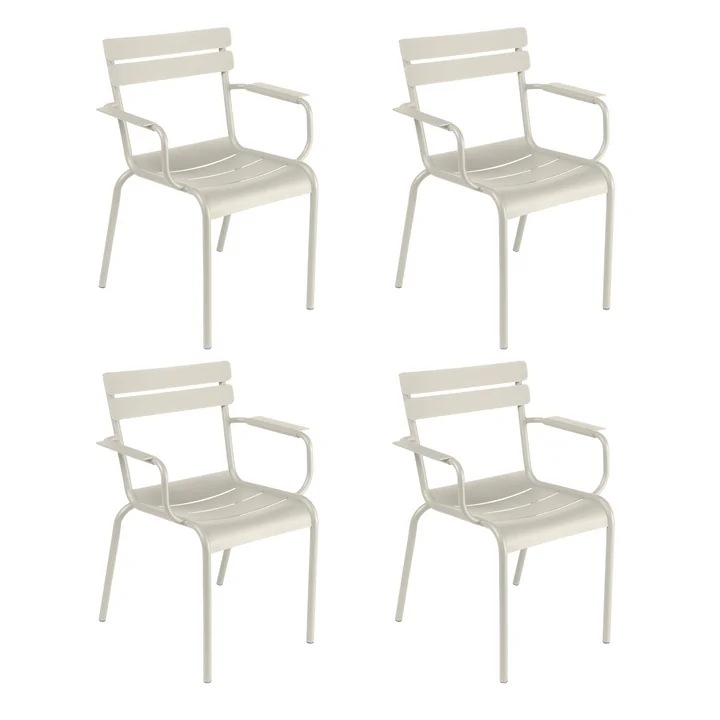 Fermob - Luxembourg Fauteuil, gris argile (lot de 4)