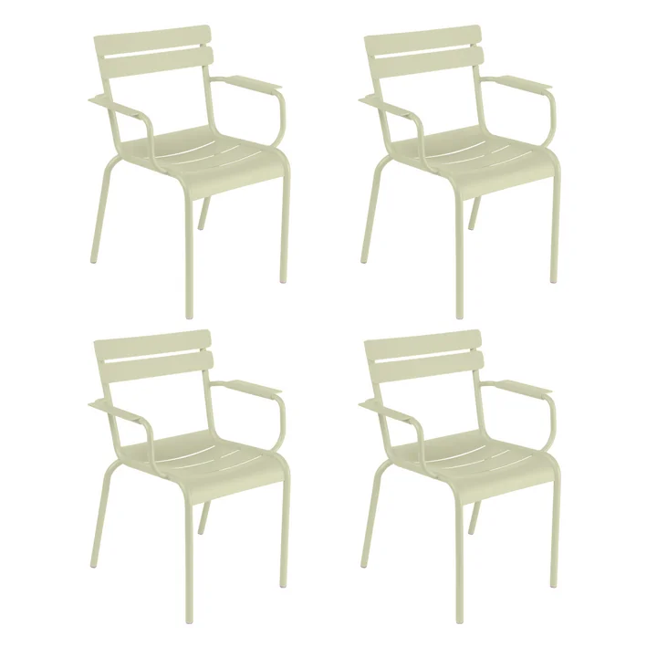 Fermob - Luxembourg Fauteuil, vert tilleul (lot de 4)