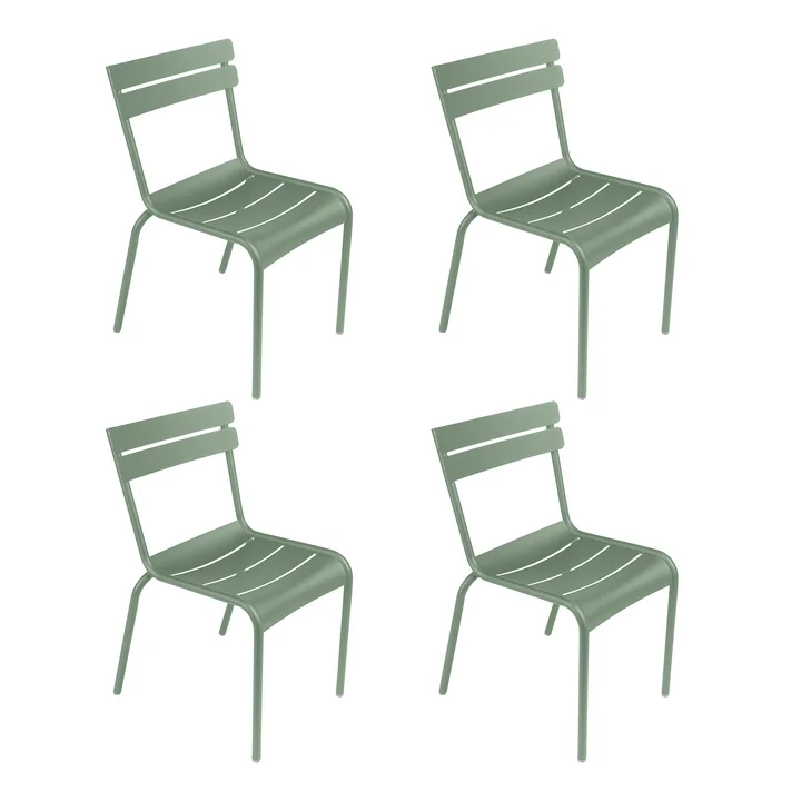 Fermob - Luxembourg Chaise, cactus (lot de 4)