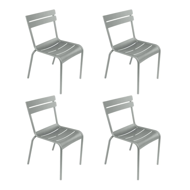 Fermob - Luxembourg chaise, gris lapilli (lot de 4)