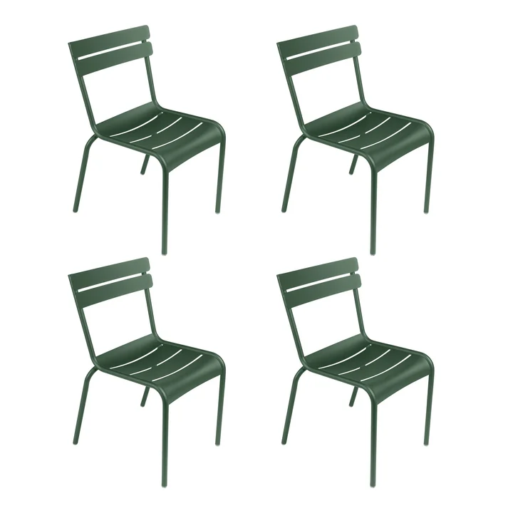 Fermob - Luxembourg Chaise, vert cèdre (lot de 4)
