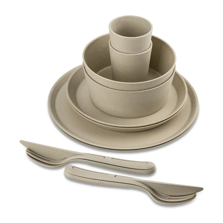Koziol - CONNECT SET HELSINKI Set de vaisselle, nature desert sand (10 pièces)