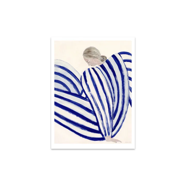 Blue Stripe At Concorde de Sofia Lind, 30 x 40 cm