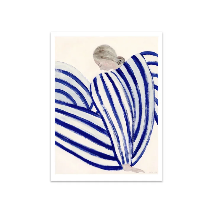 Blue Stripe At Concorde de Sofia Lind, 50 x 70 cm