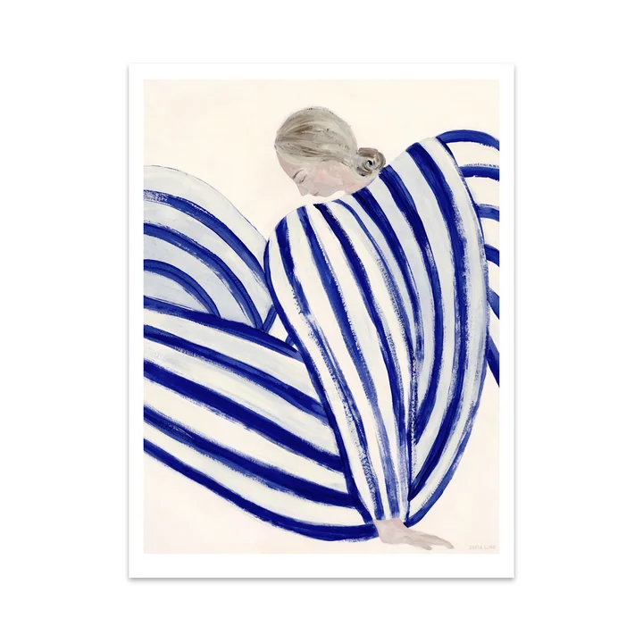 Blue Stripe At Concorde de Sofia Lind, 70 x 100 cm