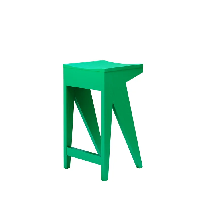 OUT Objekte unserer Tage - Schulz Tabouret de bar 65 cm, frêne, émeraude