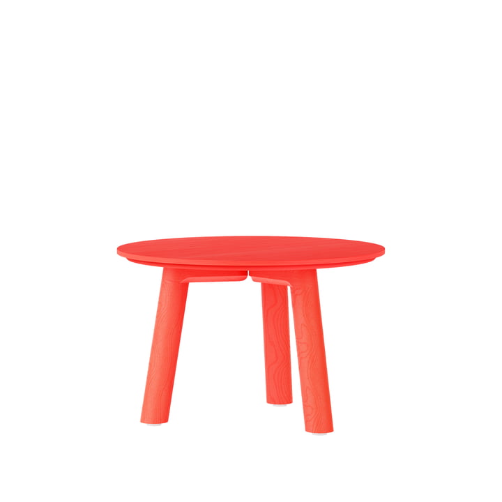 OUT Objekte unserer Tage - Meyer Color Table basse Medium H 35cm, frêne laqué, rouge vif