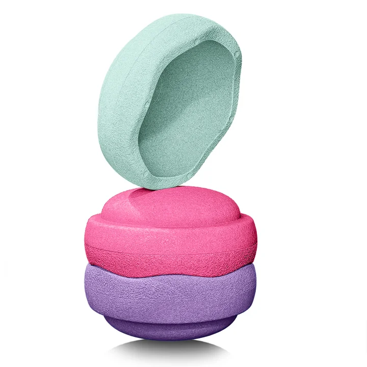 Stapelstein® - Original fresh , mint / pink / violet (set de 3)