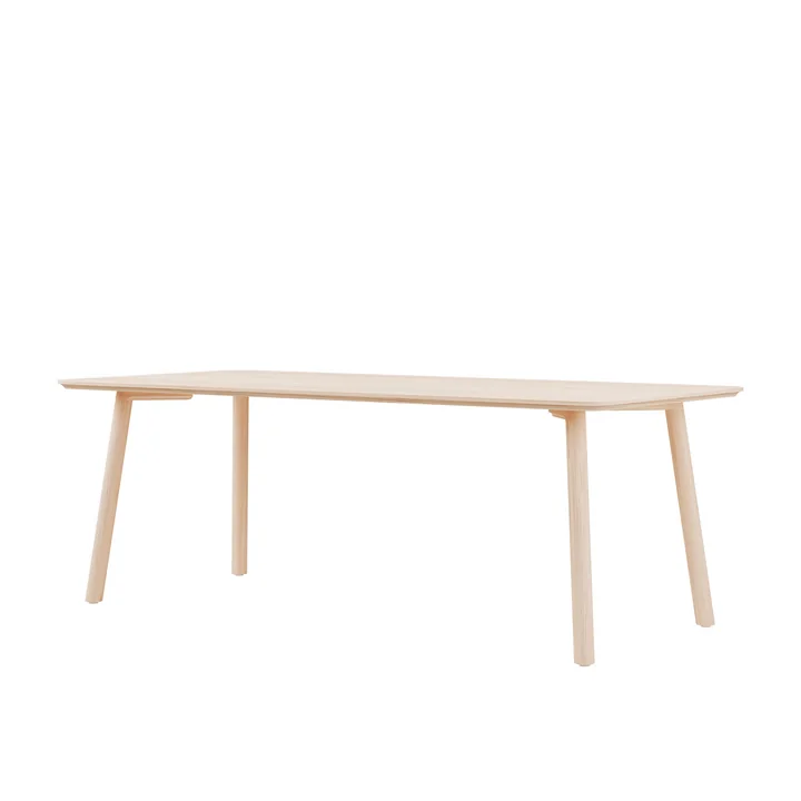 Meyer 23 Table Large 200 x 92 cm, frêne ciré avec pigment blanc de OUT Objekte unserer Tage