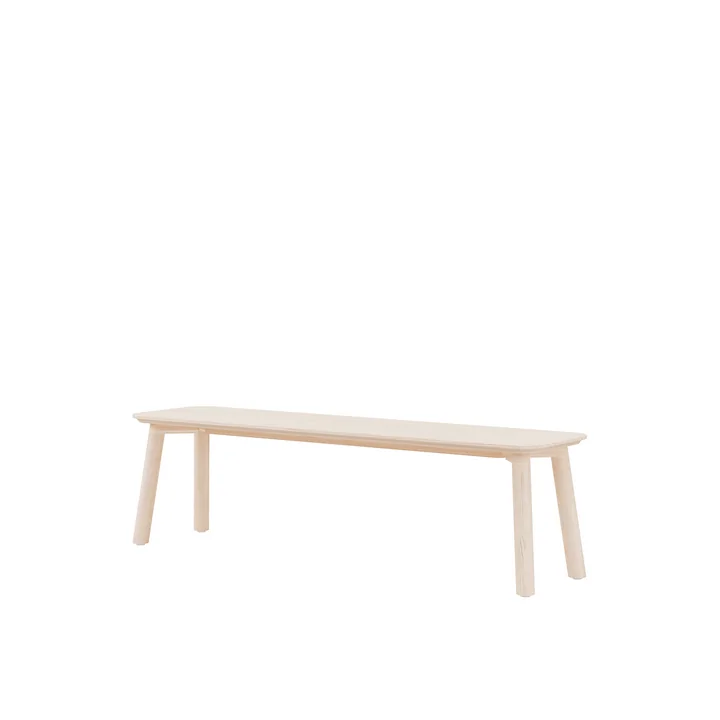 Meyer 23 Banc Medium 160 cm, frêne ciré avec pigment blanc de OUT Objekte unserer Tage