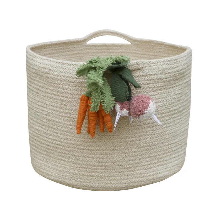 Panier de rangement, Veggies, naturel / orange de Lorena Canals