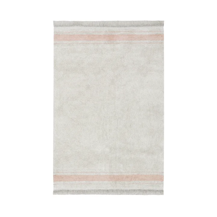 Gastro Tapis, 140 x 200 cm, naturel / rose de Lorena Canals