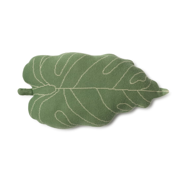 Coussin tricoté Baby Leaf, vert de Lorena Canals