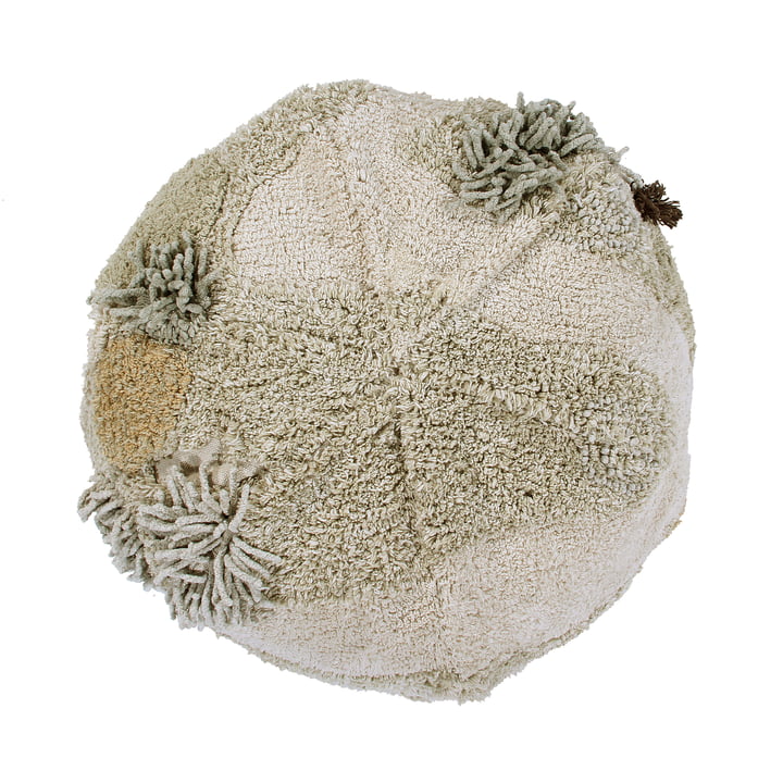 Mossy Rock Pouf, Ø 50 cm, vert / beige de Lorena Canals