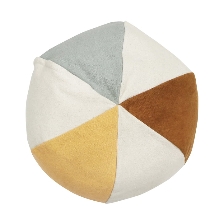 Pouf Ball, Ø 45 cm, naturel / brun / jaune de Lorena Canals