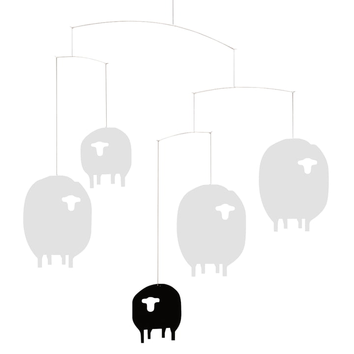 Mouton Mobile de Flensted Mobiles dans la couleur blanc / noir
