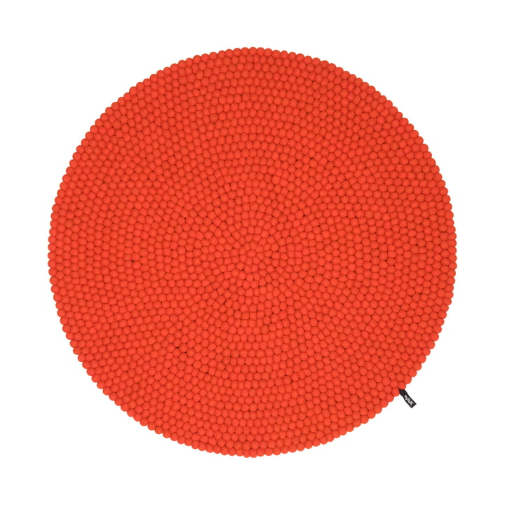 Mats Tapis de boules de feutre de myfelt dans la couleur rouge