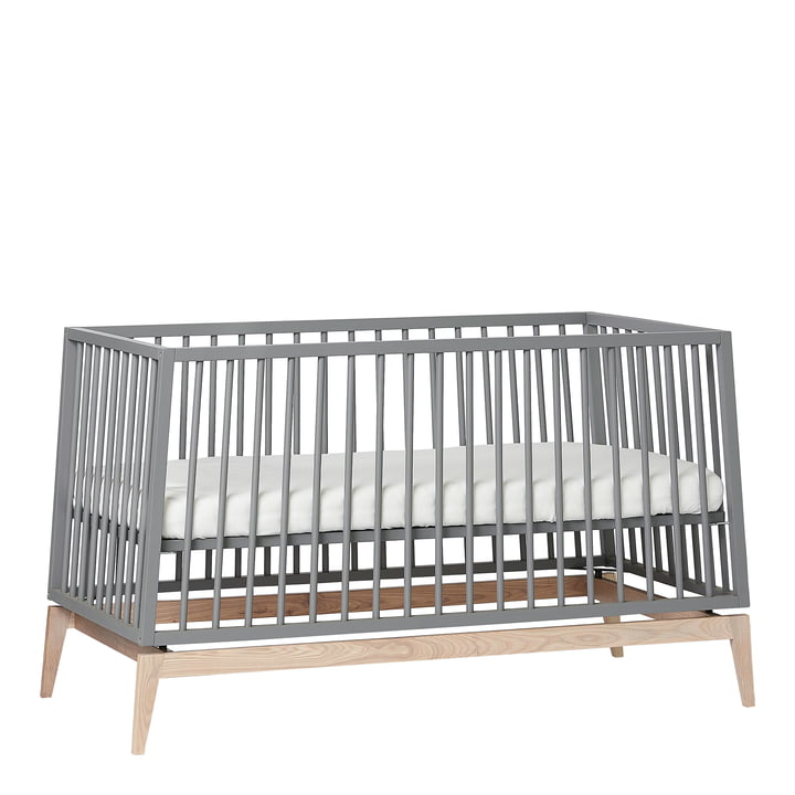 Leander - Luna Lit bébé, 140 x 70 cm, chêne / gris