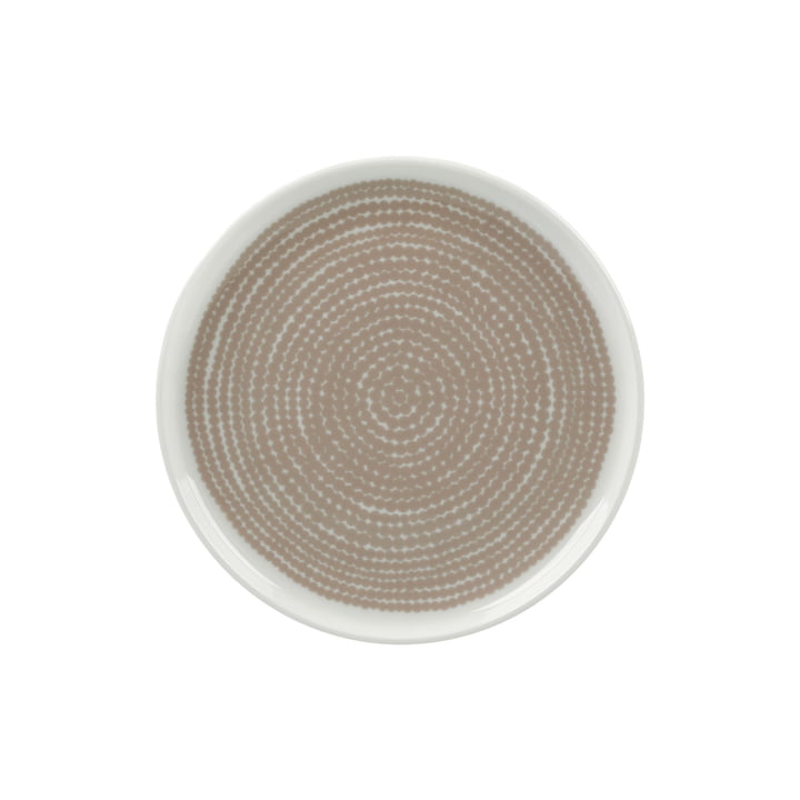 Marimekko - Oiva Siirtolapuutarha Assiette, Ø 13,5 cm, blanc / beige