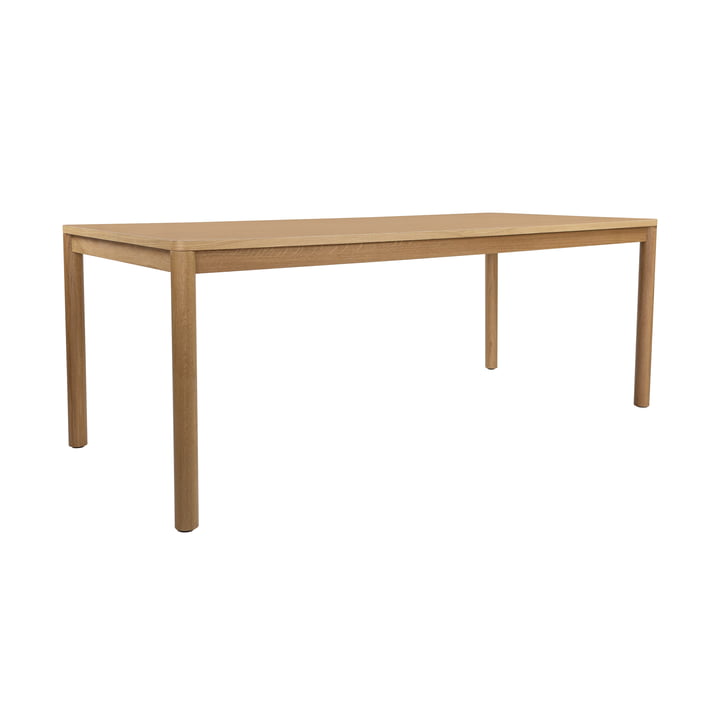 yunic - Basic Table de salle à manger 200 x 90 cm, chêne laqué