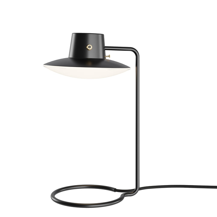 Louis Poulsen - AJ Oxford Lampe de table Base, Ø 22 x H 41 cm, métal noir / verre opale