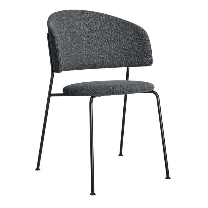 OUT Objekte unserer Tage - Wagner Dining Chair, tissu gris lave, piétement noir