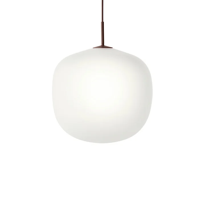 Muuto - Rime Lampe suspendue Ø 45 cm, opale / deep red