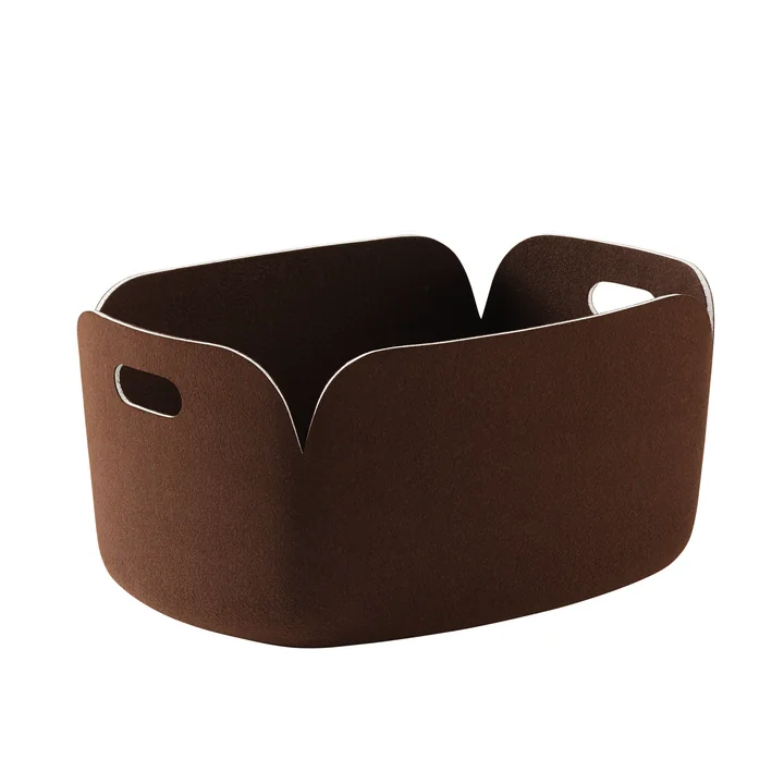 Muuto - Restore Panier de rangement, marron foncé