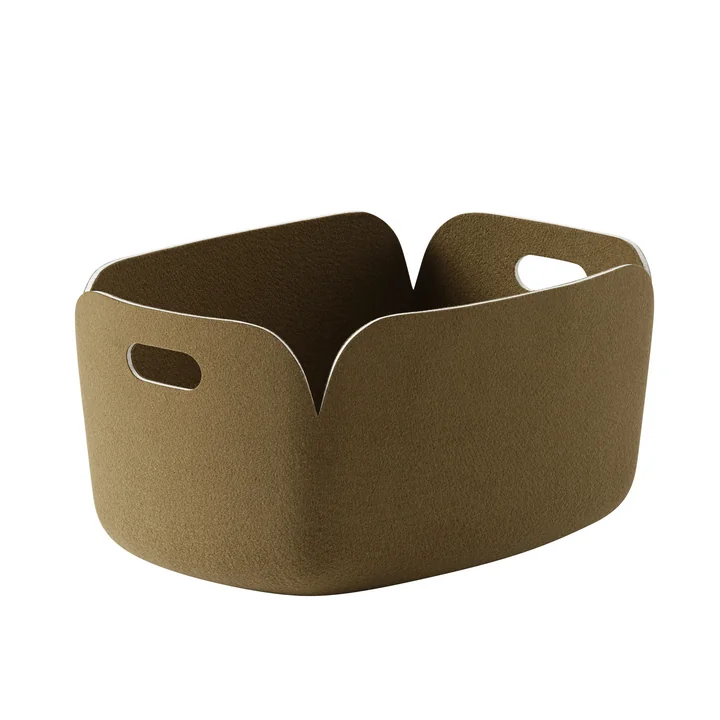 Muuto - Restore Panier de rangement, marron-vert