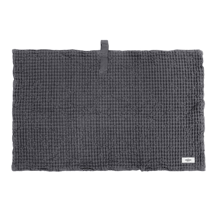 Big Waffle Tapis de bain, 55 x 80 cm, gris foncé de The Organic Company