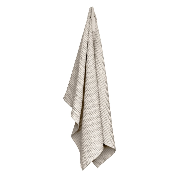 Big Waffle Drap de bain & Couverture, 100 x 150 cm, stone de The Organic Company