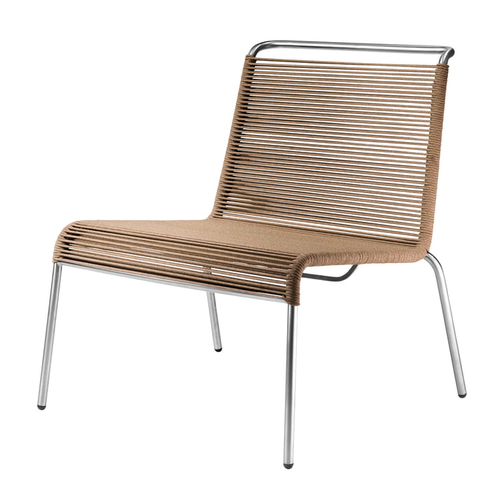 M20L Teglgård Fauteuil Lounge Outdoor, cordelette brune de FDB Møbler