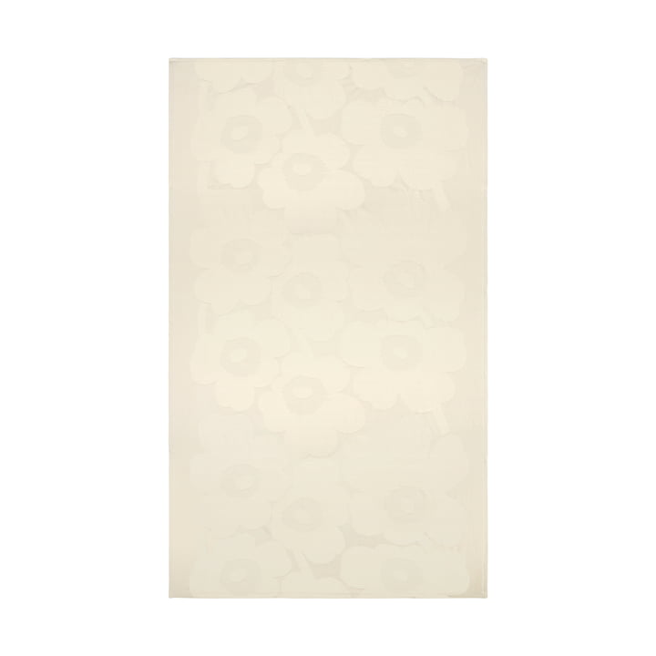 Marimekko - Unikko Nappe, 140 x 250 cm, blanc / blanc cassé